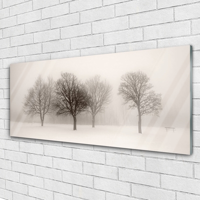 Quadro acrilico Paesaggio di alberi di neve