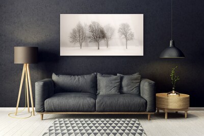 Quadro acrilico Paesaggio di alberi di neve