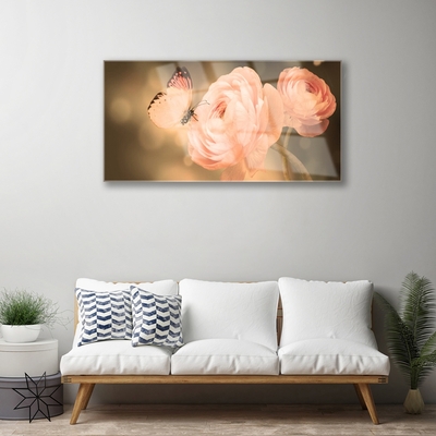 Quadro acrilico Farfalla Rose Natura