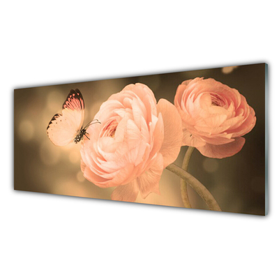 Quadro acrilico Farfalla Rose Natura