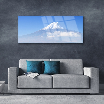 Quadro acrilico Paesaggio del cielo delle montagne della nuvola