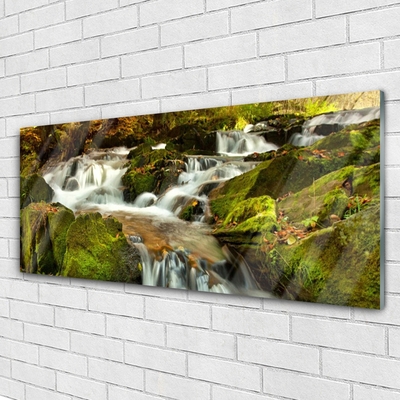 Quadro acrilico Cascata delle rocce della natura