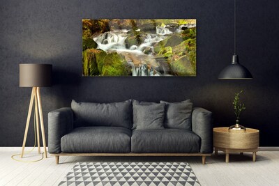 Quadro acrilico Cascata delle rocce della natura