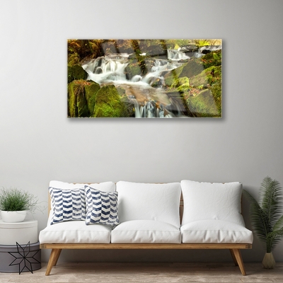 Quadro acrilico Cascata delle rocce della natura