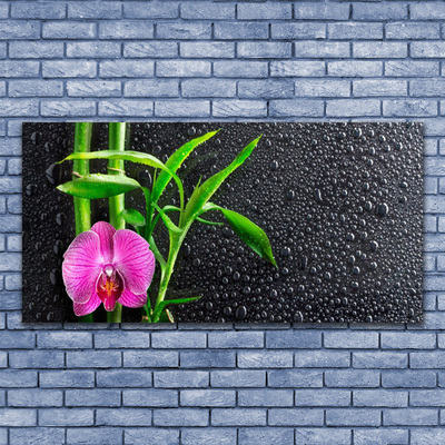 Quadro acrilico Gocce di fiori di bambù