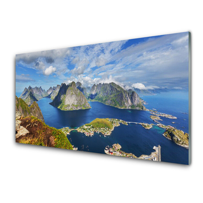 Quadro acrilico Mare, paesaggio della baia