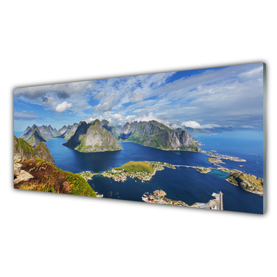 Quadro acrilico Mare, paesaggio della baia