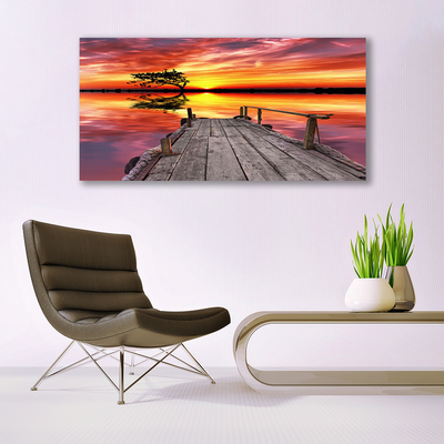 Quadro in vetro acrilico Architettura di Pier Lake