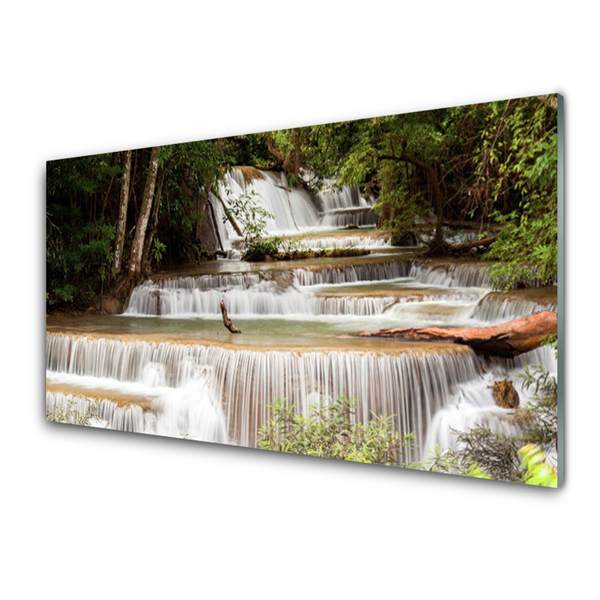 Quadro acrilico Cascata della natura della foresta