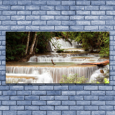 Quadro acrilico Cascata della natura della foresta