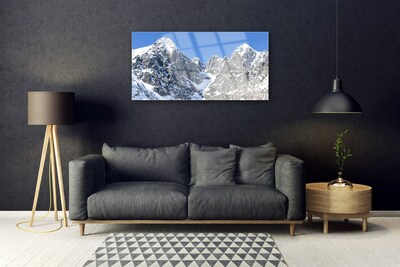 Quadro acrilico Paesaggio di neve di montagna