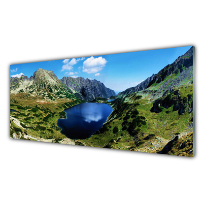 Quadro acrilico Paesaggio del lago di montagna