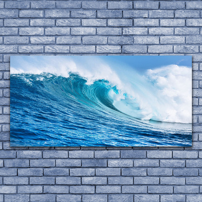 Quadro acrilico Onde Mare Cielo Nuvole