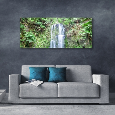 Quadro in vetro acrilico Cascata dell'albero della natura