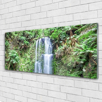 Quadro in vetro acrilico Cascata dell'albero della natura