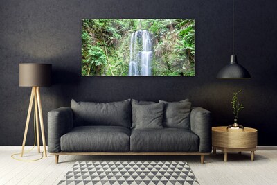 Quadro in vetro acrilico Cascata dell'albero della natura