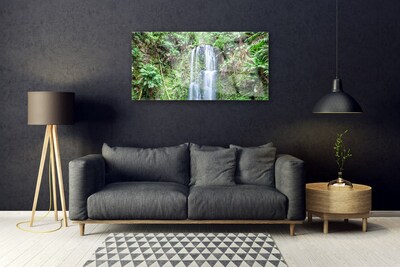 Quadro in vetro acrilico Cascata dell'albero della natura