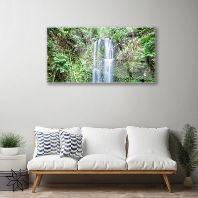 Quadro in vetro acrilico Cascata dell'albero della natura