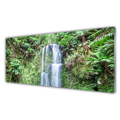 Quadro in vetro acrilico Cascata dell'albero della natura