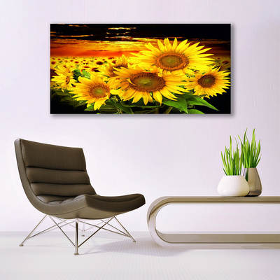 Quadro acrilico Pianta di fiori di girasole