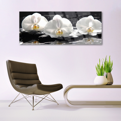 Quadro acrilico Fiore di orchidea bianca