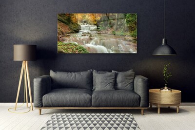 Quadro acrilico Cascata della natura della foresta