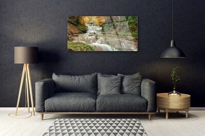 Quadro acrilico Cascata della natura della foresta