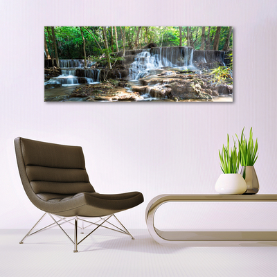 Quadro acrilico Cascata della natura della foresta