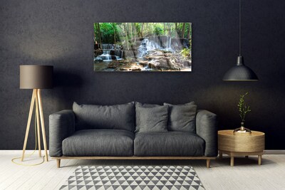 Quadro acrilico Cascata della natura della foresta