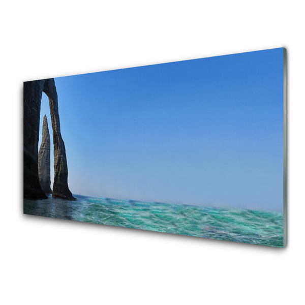 Quadro acrilico Paesaggio marino roccioso