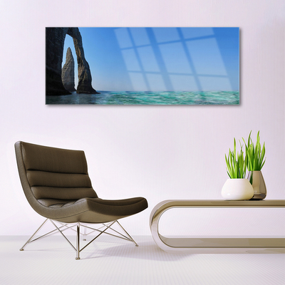 Quadro acrilico Paesaggio marino roccioso