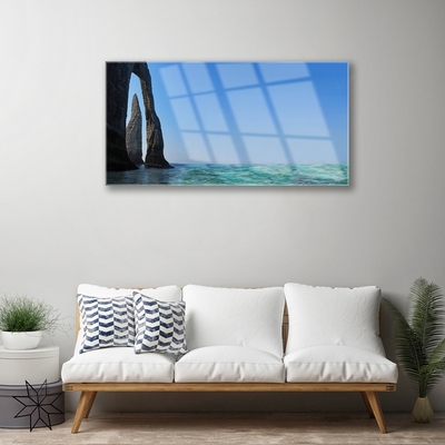 Quadro acrilico Paesaggio marino roccioso