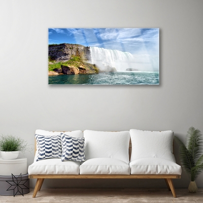 Quadro vetro acrilico Cascata Mare Natura