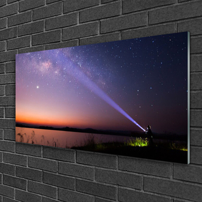 Quadro vetro acrilico Stelle notturne della Via Lattea
