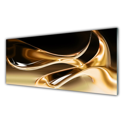 Quadro in vetro acrilico Arte astratta d'oro