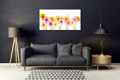 Quadro acrilico Fiori colorati di gerbere