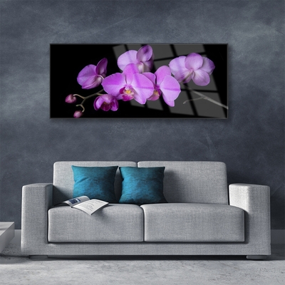 Quadro su vetro acrilico Orchidea Fiori di orchidea