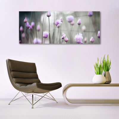 Quadro in vetro acrilico Fiori di campo della natura