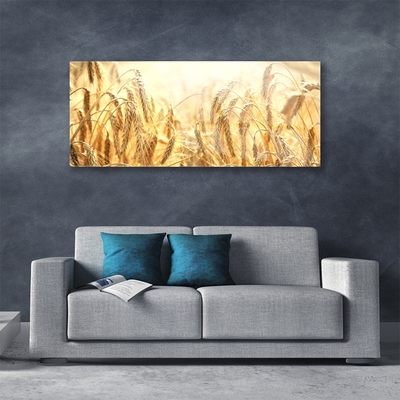 Quadro acrilico Campo di cereali Orecchie Natura