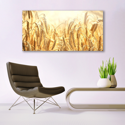 Quadro acrilico Campo di cereali Orecchie Natura