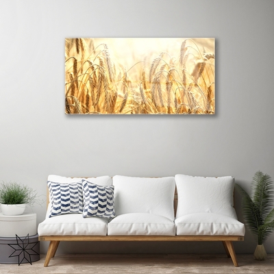 Quadro acrilico Campo di cereali Orecchie Natura