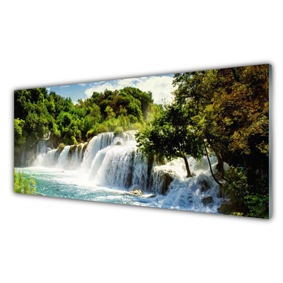 Quadro acrilico Cascata della foresta naturale