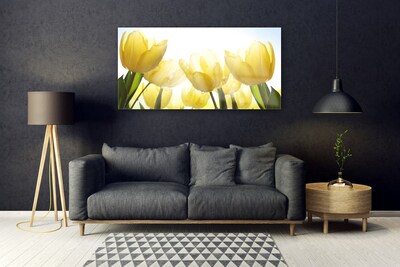 Quadro acrilico Tulipani, fiori, raggi