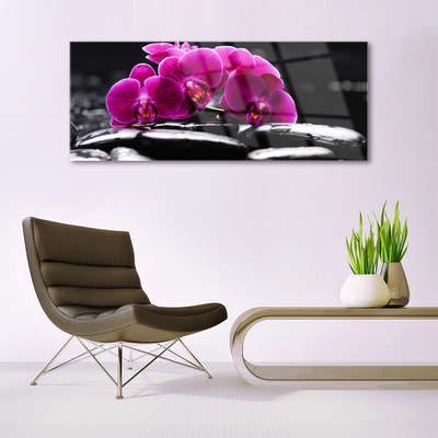 Quadro su vetro acrilico Pietre Zen dell'Orchid Spa