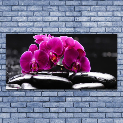 Quadro su vetro acrilico Pietre Zen dell'Orchid Spa