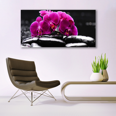 Quadro su vetro acrilico Pietre Zen dell'Orchid Spa