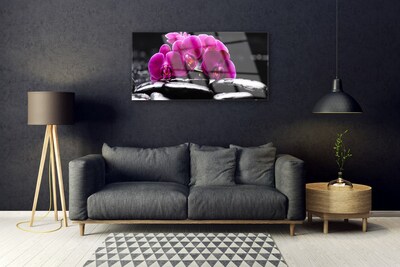 Quadro su vetro acrilico Pietre Zen dell'Orchid Spa