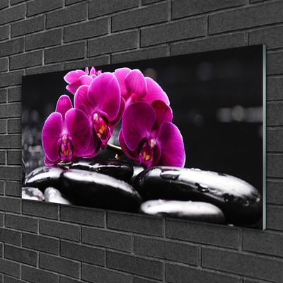 Quadro su vetro acrilico Pietre Zen dell'Orchid Spa