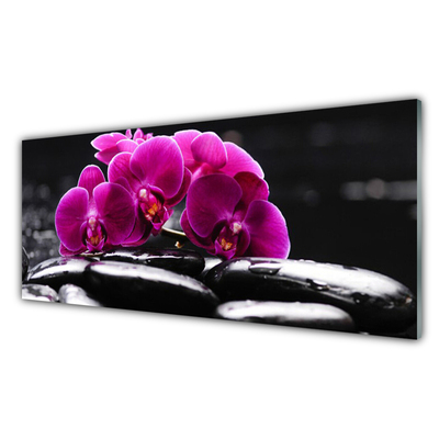 Quadro su vetro acrilico Pietre Zen dell'Orchid Spa