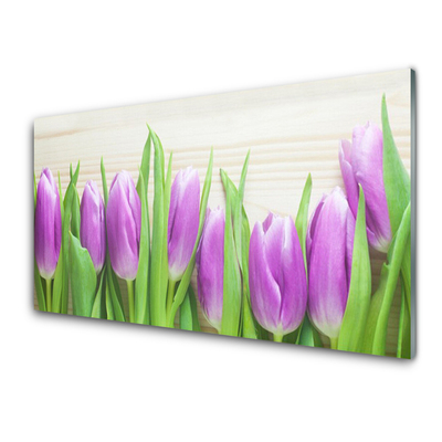 Quadro su vetro acrilico Tulipani, fiori, natura